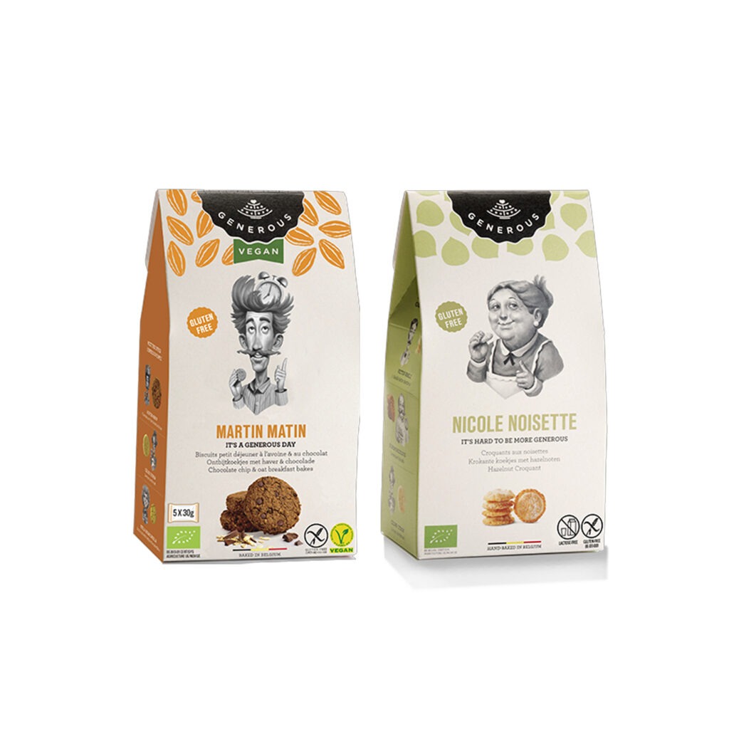Generous verpakt zijn koekjes bij Travie